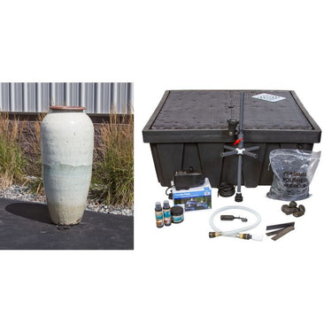 Tuscany FNT50289 Ceramic Triple Vase Complete Fountain Kit Vase Fountain Blue Thumb